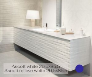 Promoción Ascott white y Ascott relieve 30x90